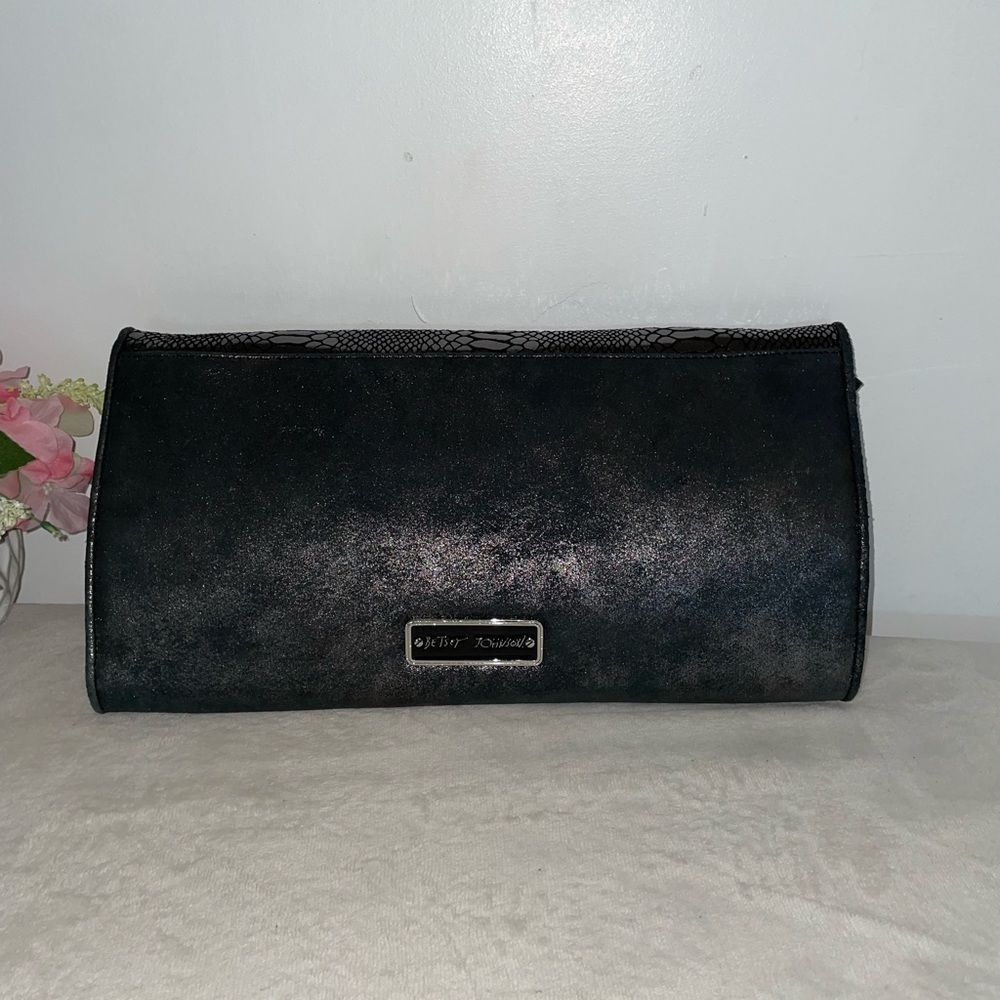 Betsey Johnson Crossbody Bag / Clutch Black Large - Picture 5 of 11